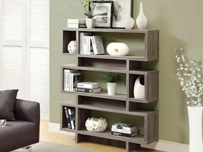 Monarch Mod Bookcase in Dark Taupe - Mod Bookcase (Dark Taupe)