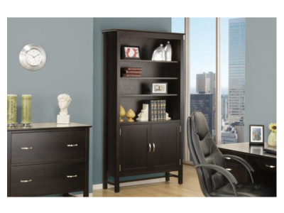 Handstone Brooklyn Bookcase With Doors with 3 Adjustable Shelves - P-BR80D