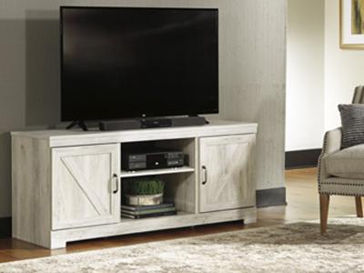 Ashley Furniture Bellaby LG TV Stand w/Fireplace Option W331-68 Whitewash