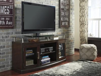 Ashley Furniture Chanceen Medium TV Stand/Fireplace OPT W757-48 Dark Brown