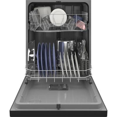 24" GE Built-In Front Control Dishwasher in Black - GDF511PGRBB