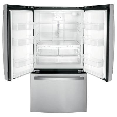 36" GE 21.9 Cu. Ft. Counter Depth French-Door Refrigerator in Stainless Steel - GWE22JYMFS