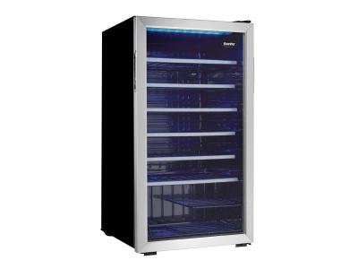 18" Danby 36 Bottle Free-Standing Wine Cooler in Stainless Steel - DWC93BLSDBR1