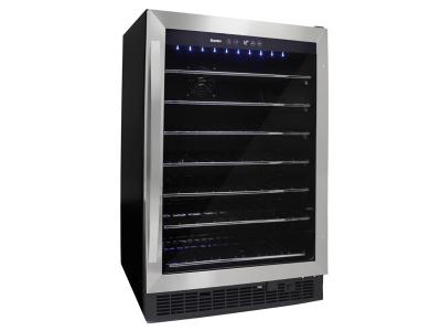 24" Danby 5.7 Cu. Ft. Built-in Wine Cooler in Black Stainless Steel - DWC057A1BSS