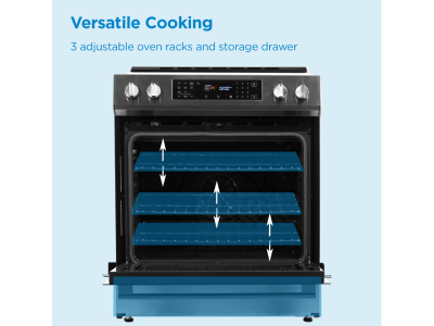 30" Danby Slide-In Induction Range with LED Touch Control in Stainless Steel - DIRC300BSSC