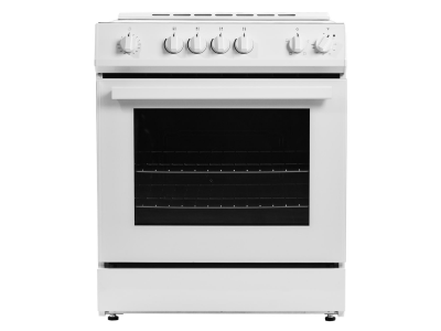 30" Danby 5.0 Cu. Ft. Slide-In Smooth Top Electric Range with Knob Controls in White - DRRM300WC