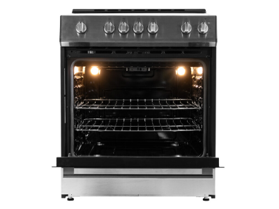 30" Danby 5.0 Cu. Ft. Slide-In Smooth Top Electric Range with Knob Controls in Stainless Steel - DRRM300BSSC